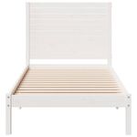 Casa si Gradina - Mobilier - Paturi si accesorii - Paturi - Cadru pat foarte lung fara saltea, alb, 90x210 cm lemn masiv - Infinity.ro