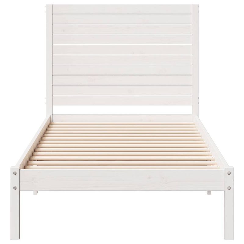 Casa si Gradina - Mobilier - Paturi si accesorii - Paturi - Cadru pat foarte lung fara saltea, alb, 90x210 cm lemn masiv - Infinity.ro