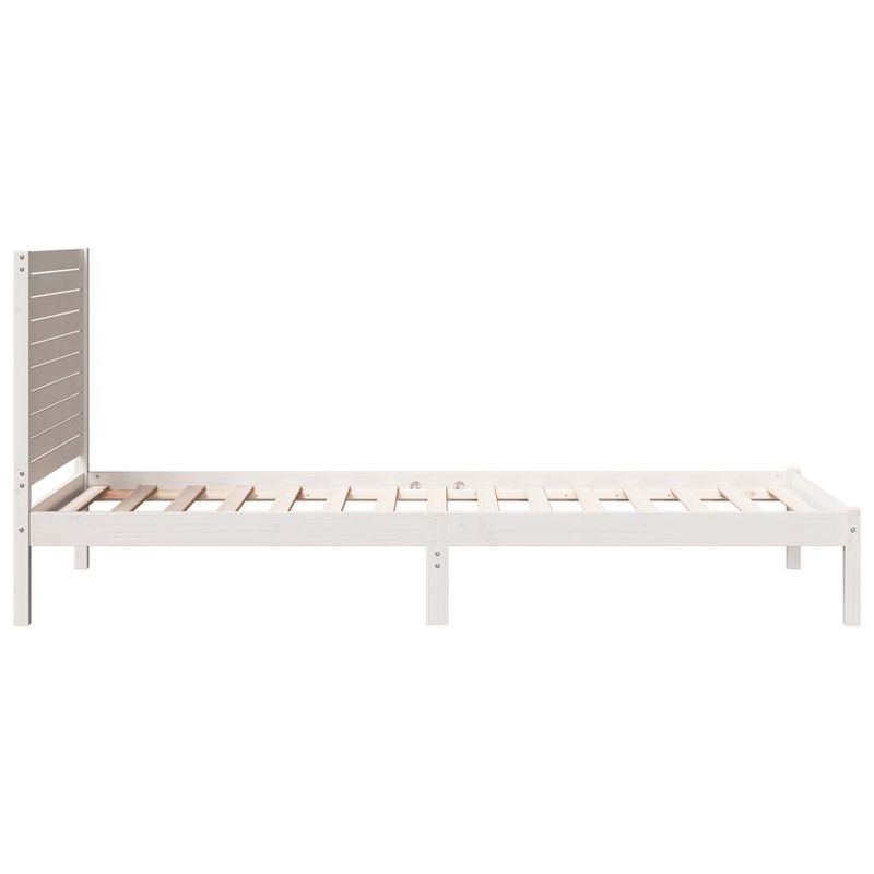 Casa si Gradina - Mobilier - Paturi si accesorii - Paturi - Cadru pat foarte lung fara saltea, alb, 90x210 cm lemn masiv - Infinity.ro
