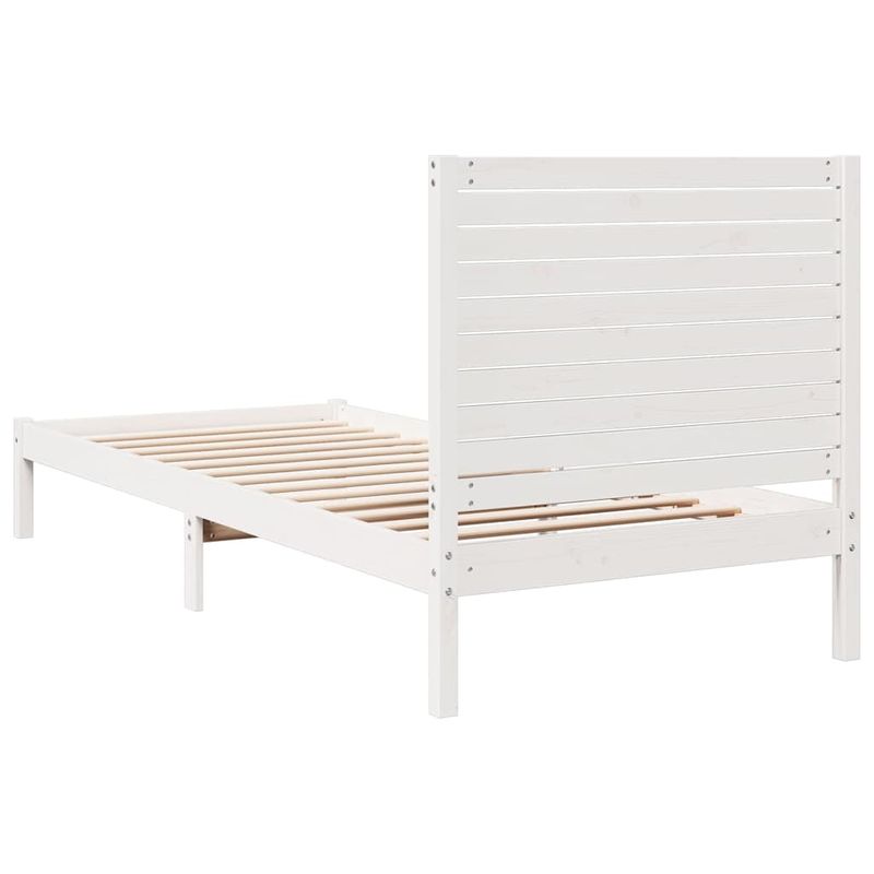 Casa si Gradina - Mobilier - Paturi si accesorii - Paturi - Cadru pat foarte lung fara saltea, alb, 90x210 cm lemn masiv - Infinity.ro
