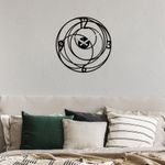 Casa si Gradina - Decoratiuni - Ceasuri - Ceas de perete decorativ, Wallxpert, metal, negru, 49x49 cm, 891TNL2445 - Infinity.ro