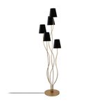 Casa si Gradina - Corpuri si surse de iluminat - Veioze si lampi - Lampadare - Lampadar, Opviq, metal, auriu negru, 44x44x160 cm - Infinity.ro