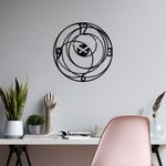 Casa si Gradina - Decoratiuni - Ceasuri - Ceas de perete decorativ, Wallxpert, metal, negru, 49x49 cm, 891TNL2445 - Infinity.ro