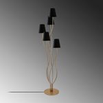 Casa si Gradina - Corpuri si surse de iluminat - Veioze si lampi - Lampadare - Lampadar, Opviq, metal, auriu negru, 44x44x160 cm - Infinity.ro