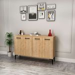 Casa si Gradina - Mobilier - Comode si corpuri - Console - Consola, Hanah Home, pal melaminat, stejar safir, 120x29.6x75 cm - Infinity.ro