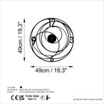 Casa si Gradina - Decoratiuni - Ceasuri - Ceas de perete decorativ, Wallxpert, metal, negru, 49x49 cm, 891TNL2445 - Infinity.ro