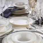 Casa si Gradina - Bucatarie si vesela - Vesela si tacamuri - Servicii de masa - Serviciu de masa, Hermia, portelan, alb, 24 piese - Infinity.ro