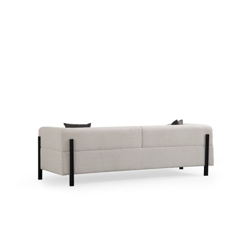 Casa si Gradina - Mobilier - Canapele si coltare - Canapele - Canapea 3 locuri, Hanah Home, lemn fag si pal, alb, 225x93x75 cm - Infinity.ro