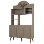 Casa si Gradina - Mobilier - Comode si corpuri - Corpuri bucatarie - Dulap bar cafea, Hanah Home, pal melaminat, atlas nuc, 120x35x202 cm - Infinity.ro
