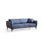 Casa si Gradina - Mobilier - Canapele si coltare - Canapele - Canapea 3 locuri, Hanah Home, lemn fag si pal, albastru, 220x95x67 cm - Infinity.ro