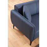 Casa si Gradina - Mobilier - Canapele si coltare - Canapele - Canapea 3 locuri, Hanah Home, lemn fag si pal, albastru, 220x95x67 cm - Infinity.ro