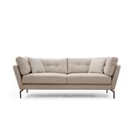 Casa si Gradina - Mobilier - Canapele si coltare - Canapele - Canapea 3 locuri, Hanah Home, lemn fag si pal, crem, 214x90x84 cm - Infinity.ro