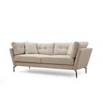 Casa si Gradina - Mobilier - Canapele si coltare - Canapele - Canapea 3 locuri, Hanah Home, lemn fag si pal, crem, 214x90x84 cm - Infinity.ro