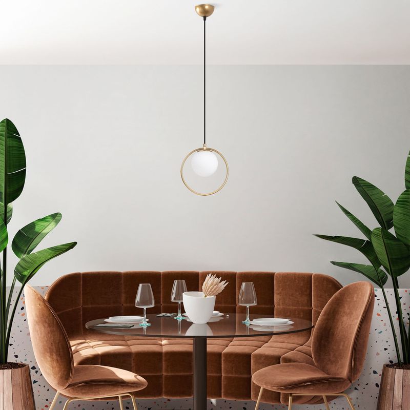 Casa si Gradina - Corpuri si surse de iluminat - Lustre si pendule - Candelabru, Opviq, metal, auriu, diametru 15 cm, inaltime reglabila 30-126 cm - Infinity.ro