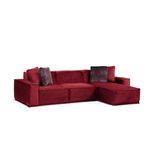 Casa si Gradina - Mobilier - Canapele si coltare - Coltare - Coltar, Hanah Home, lemn fag si panouri aglomerate, burgundy, 300x170x100 cm - Infinity.ro