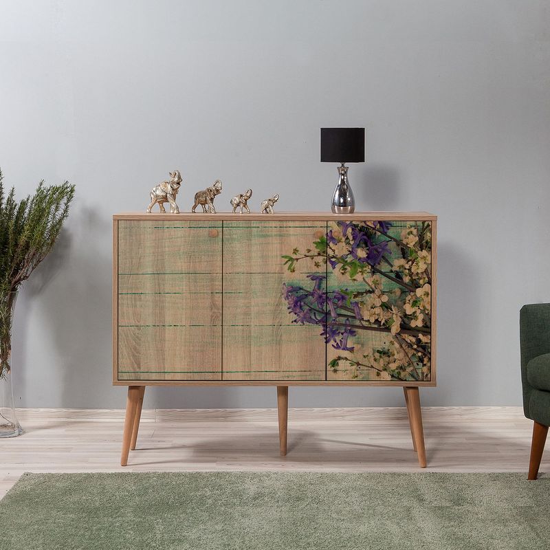Casa si Gradina - Mobilier - Comode si corpuri - Console - Consola, Hanah Home, pal melaminat, stejar sonoma, 120x36x90 cm, 863SPH3939 - Infinity.ro