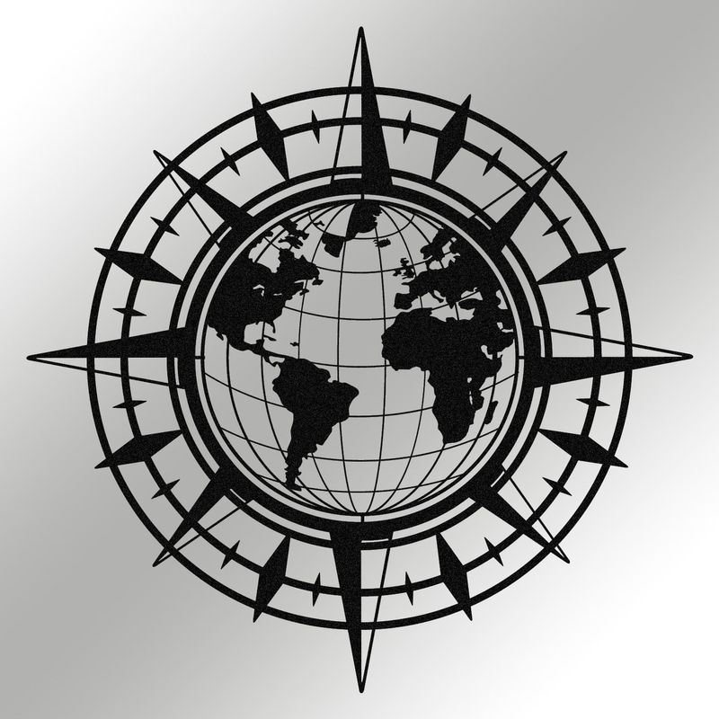 Casa si Gradina - Decoratiuni - Decoratiuni perete - Accesoriu decorativ de perete, Wallxpert, metal, negru, 49x49 cm - Infinity.ro