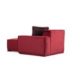 Casa si Gradina - Mobilier - Canapele si coltare - Coltare - Coltar, Hanah Home, lemn fag si panouri aglomerate, burgundy, 300x170x100 cm - Infinity.ro