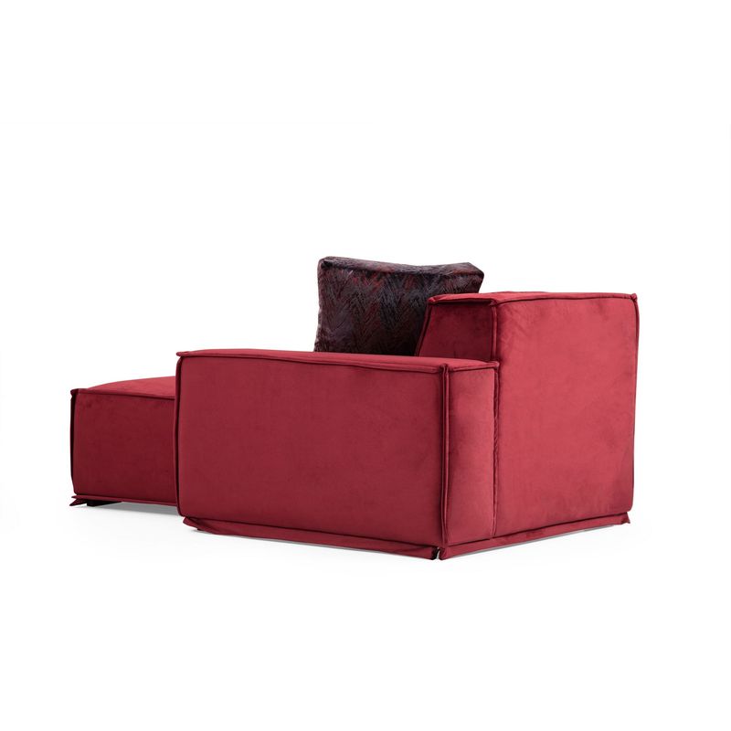 Casa si Gradina - Mobilier - Canapele si coltare - Coltare - Coltar, Hanah Home, lemn fag si panouri aglomerate, burgundy, 300x170x100 cm - Infinity.ro