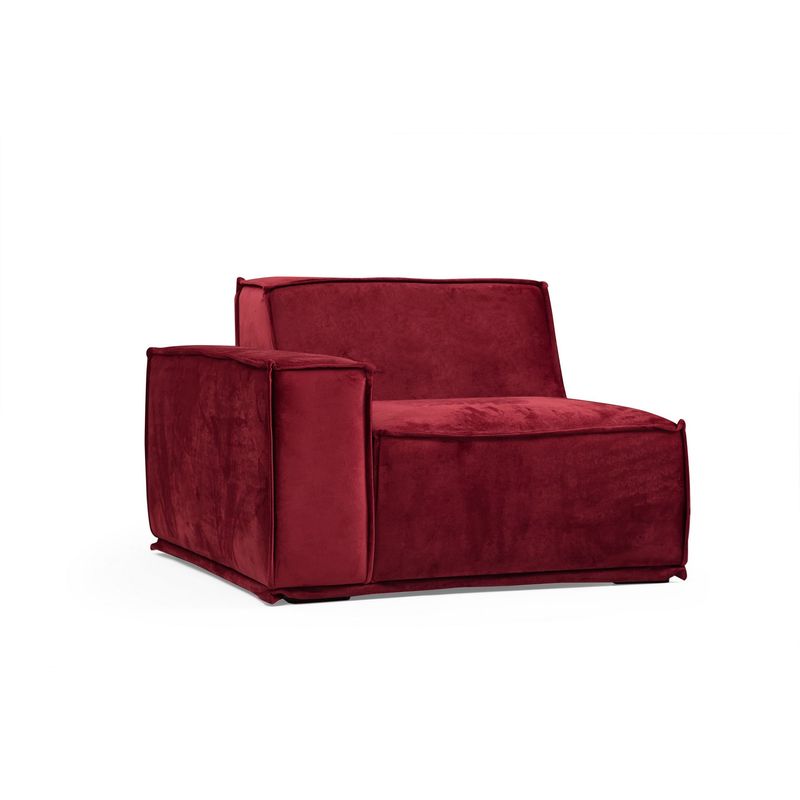Casa si Gradina - Mobilier - Canapele si coltare - Coltare - Coltar, Hanah Home, lemn fag si panouri aglomerate, burgundy, 300x170x100 cm - Infinity.ro
