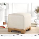 Casa si Gradina - Mobilier - Scaune si fotolii - Tabureti - Taburet, Atelier Del Sofa, bumbac si in, crem si bej, 50x50x47 cm - Infinity.ro