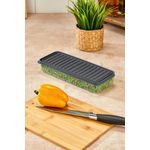 Casa si Gradina - Bucatarie si vesela - Organizare si depozitare bucatarie - Cutii alimentare - Set cutii depozitare, Hermia, plastic, antracit, 26,5x5x10,5 cm, 8 piese - Infinity.ro