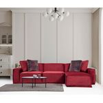 Casa si Gradina - Mobilier - Canapele si coltare - Coltare - Coltar, Hanah Home, lemn fag si panouri aglomerate, burgundy, 300x170x100 cm - Infinity.ro