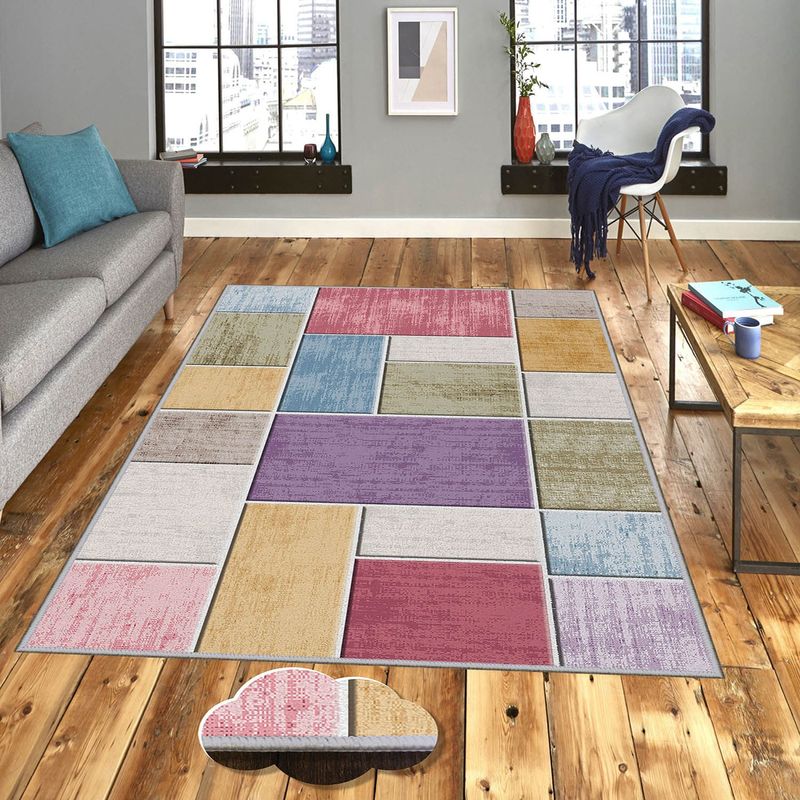 Casa si Gradina - Textile si covoare - Covoare - Covorase intrare - Covoras de intrare, Conceptum Hypnose, multicolor, 80x150 cm, 100% poliester, antiderapant, 368HFT2403 - Infinity.ro