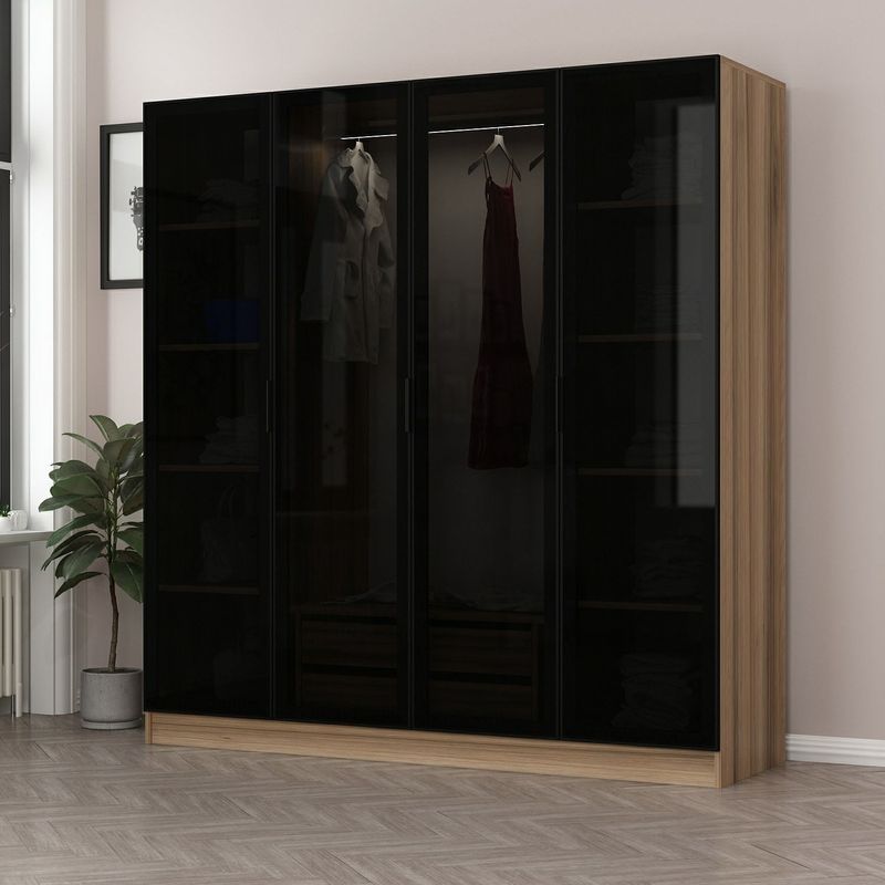 Casa si Gradina - Mobilier - Dulapuri si sifoniere - Sifoniere - Sifonier, Hanah Home, pal melaminat, fumuriu, 180x52x210 cm, 506MNR2489 - Infinity.ro