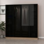 Casa si Gradina - Mobilier - Dulapuri si sifoniere - Sifoniere - Sifonier, Hanah Home, pal melaminat, fumuriu, 180x52x210 cm, 506MNR2489 - Infinity.ro