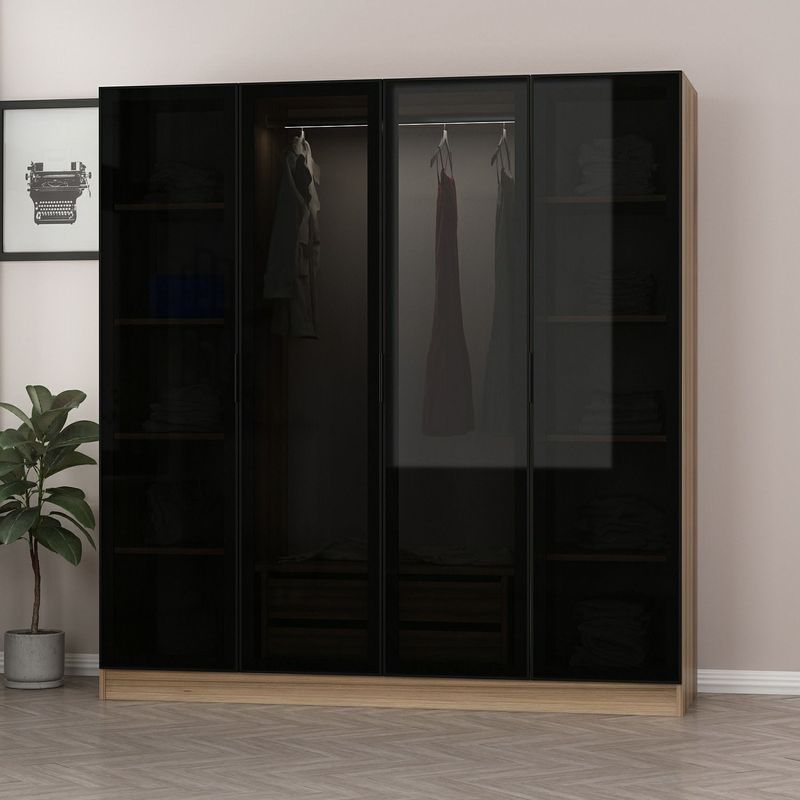 Casa si Gradina - Mobilier - Dulapuri si sifoniere - Sifoniere - Sifonier, Hanah Home, pal melaminat, fumuriu, 180x52x210 cm, 506MNR2489 - Infinity.ro