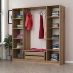 Casa si Gradina - Mobilier - Dulapuri si sifoniere - Sifoniere - Sifonier, Hanah Home, pal melaminat, fumuriu, 180x52x210 cm, 506MNR2489 - Infinity.ro