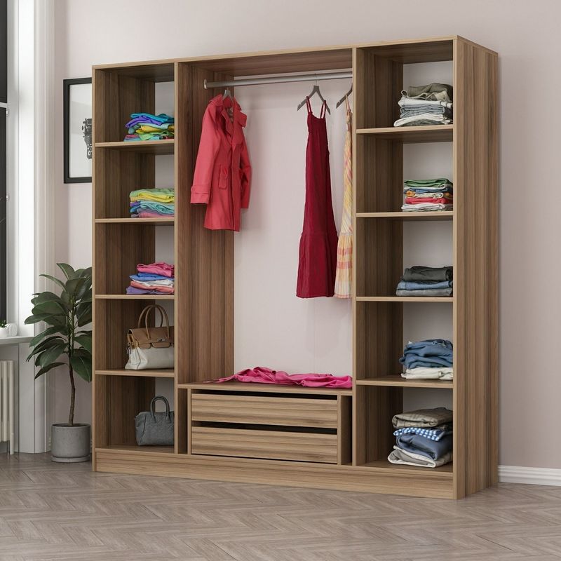 Casa si Gradina - Mobilier - Dulapuri si sifoniere - Sifoniere - Sifonier, Hanah Home, pal melaminat, fumuriu, 180x52x210 cm, 506MNR2489 - Infinity.ro