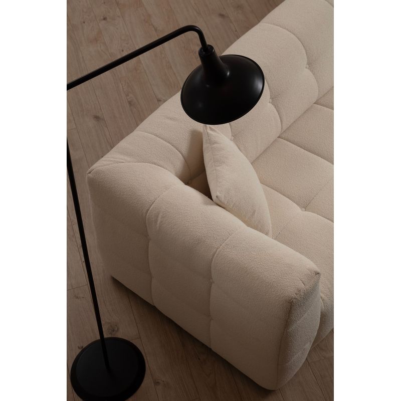 Casa si Gradina - Mobilier - Canapele si coltare - Coltare - Coltar, Hanah Home, lemn fag si pal, bej, 300x150x100 cm - Infinity.ro