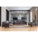 Casa si Gradina - Mobilier - Canapele si coltare - Canapele - Canapea 2 locuri, Atelier Del Sofa, lemn fag si pal, gri inchis, 170x85x77 cm - Infinity.ro