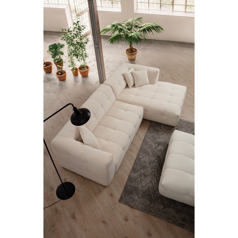 Casa si Gradina - Mobilier - Canapele si coltare - Coltare - Coltar, Hanah Home, lemn fag si pal, bej, 300x150x100 cm - Infinity.ro