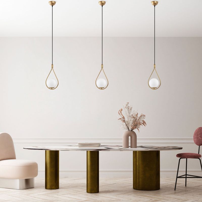 Casa si Gradina - Corpuri si surse de iluminat - Lustre si pendule - Candelabru, Opviq, metal, auriu, diametru 15 cm, inaltime reglabila 56-136 cm - Infinity.ro