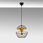 Casa si Gradina - Corpuri si surse de iluminat - Lustre si pendule - Lustra, Opviq, metal, negru auriu, 30x30x45-135 cm, inaltime reglabila - Infinity.ro