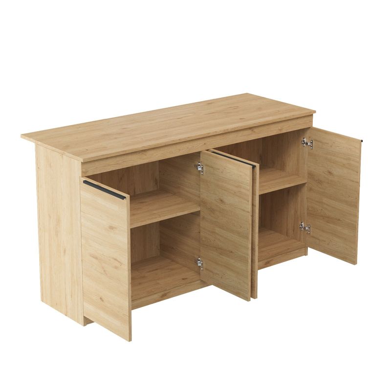 Casa si Gradina - Mobilier - Mese si birouri - Mese bucatarie si dining - Masa bucatarie, Hanah Home, pal melaminat, stejar, 160x60x90 cm - Infinity.ro