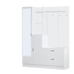 Casa si Gradina - Mobilier - Organizare si depozitare - Cuiere - Cuier, Hanah Home, pal melaminat, alb, 140x36.8x181.8 cm - Infinity.ro