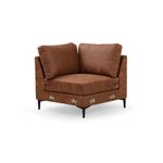 Casa si Gradina - Mobilier - Canapele si coltare - Coltare - Coltar, Hanah Home, lemn fag si pal, camel, 314x200x155 cm, material 100% poliester - Infinity.ro