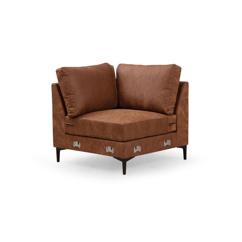 Casa si Gradina - Mobilier - Canapele si coltare - Coltare - Coltar, Hanah Home, lemn fag si pal, camel, 314x200x155 cm, material 100% poliester - Infinity.ro