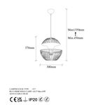Casa si Gradina - Corpuri si surse de iluminat - Lustre si pendule - Lustra, Opviq, metal, negru auriu, 30x30x45-135 cm, inaltime reglabila - Infinity.ro