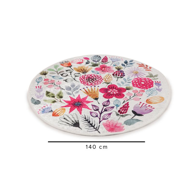 Casa si Gradina - Textile si covoare - Covoare - Covoare casa - Covor rotund, Conceptum Hypnose, multicolor, 140 cm, 100% poliester, antiderapant, 286CHL6447 - Infinity.ro