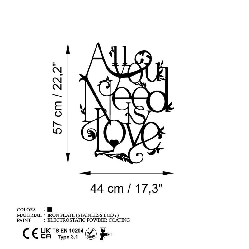 Casa si Gradina - Decoratiuni - Decoratiuni perete - Accesoriu decorativ de perete, Wallxpert, metal, negru, 44x57 cm - Infinity.ro