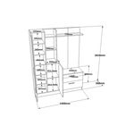 Casa si Gradina - Mobilier - Organizare si depozitare - Cuiere - Cuier, Hanah Home, pal melaminat, alb, 140x36.8x181.8 cm - Infinity.ro