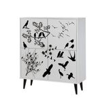 Casa si Gradina - Mobilier - Dulapuri si sifoniere - Dulapuri - Dulap multifunctional, Hanah Home, pal melaminat, alb negru, 95x36x111 cm, 869VEL3988 - Infinity.ro