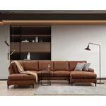 Casa si Gradina - Mobilier - Canapele si coltare - Coltare - Coltar, Hanah Home, lemn fag si pal, camel, 314x200x155 cm, material 100% poliester - Infinity.ro