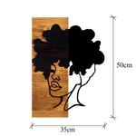 Casa si Gradina - Decoratiuni - Decoratiuni perete - Accesoriu decorativ de perete, Wallxpert, lemn si metal, negru si nuc deschis, 35x3x50 cm, 899SKL2210 - Infinity.ro