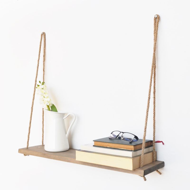 Casa si Gradina - Mobilier - Biblioteci si rafturi - Etajere - Etajera de perete, Hanah Home, lemn de molid, nuc, 60x13x1.6 cm, 792EVL1750 - Infinity.ro